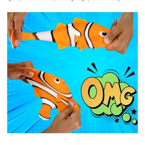 Nemo Squishy Toy Stress Reliever Fidget Fish Toy Set - Picture 6 of 11
